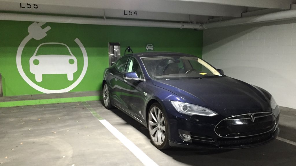 Tesla charging at The Mirage
