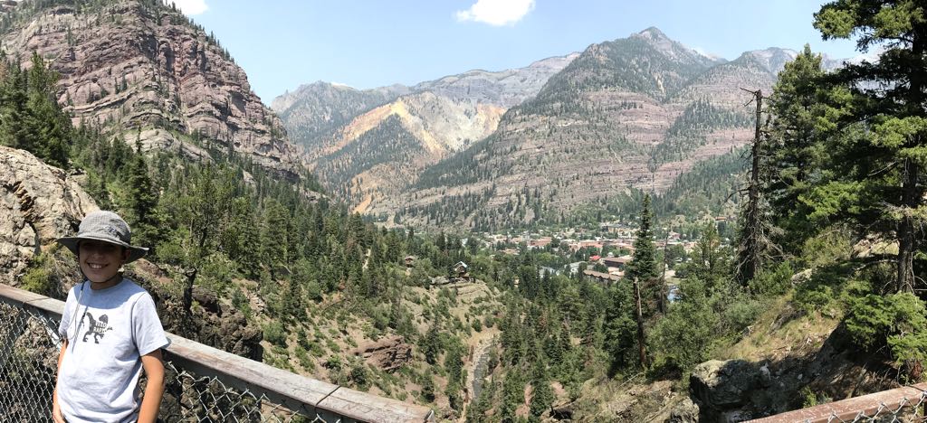 Ouray from top of Box Canyon